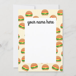 Cartes pour notes de hamburgers personnalisés