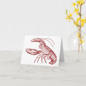 Cartes pour notes de homard (Fleur jaune)
