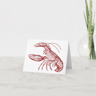 Cartes pour notes de homard