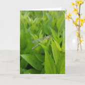 Cartes pour notes de libellules d'argent (vierge à (Fleur jaune)