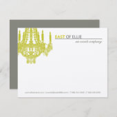 Cartes pour notes de lustre contemporain (Devant / Derrière)