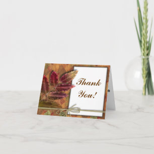 Cartes pour notes de Merci de mariage de automne