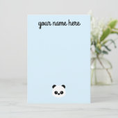 Cartes pour notes de panda personnalisés pour les  (Debout devant)