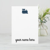 Cartes pour notes de papeterie ferroviaire pour en (Debout devant)