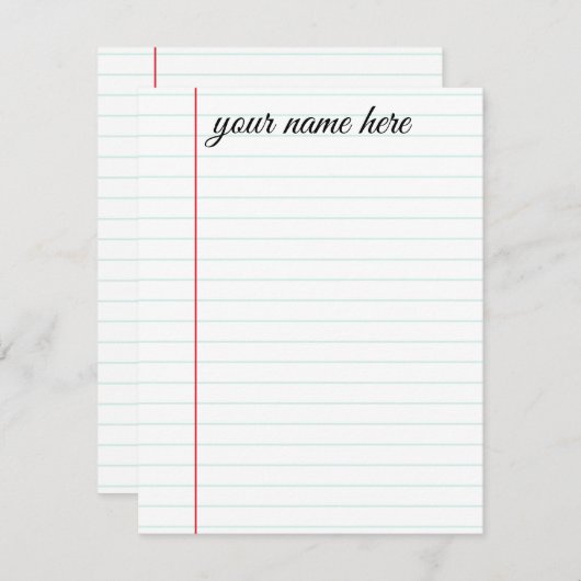 Cartes pour notes de papeterie Linked Personnalisé (Devant / Derrière)