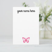 Cartes pour notes de papillons personnalisés pour  (Debout devant)