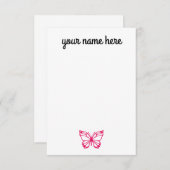 Cartes pour notes de papillons personnalisés pour  (Devant / Derrière)