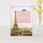Cartes pour notes de Paris avec Tour Eiffel et la (Fleur jaune)