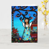 CARTES POUR NOTES DE PEINTURE ANGEL (Fleur jaune)