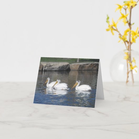 Cartes pour notes de pélicans (Fleur jaune)