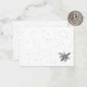 Cartes pour notes de Pinecone d'hiver (Devant/Arrière en situation)