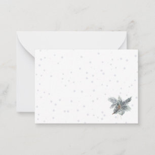 Cartes pour notes de Pinecone d'hiver