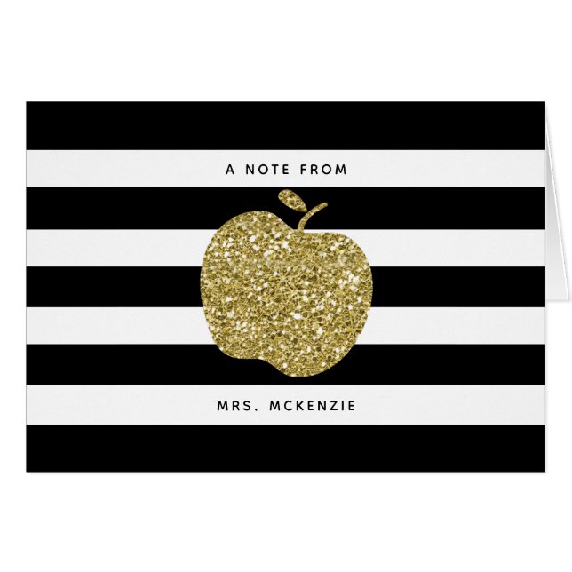 Cartes pour notes de professeur d'Apple de parties (Devant horizontal)
