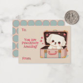 Cartes pour notes de Saint-Valentin, adorables à l (Devant/Arrière en situation)