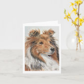 Cartes pour notes de Sheltie (Fleur jaune)