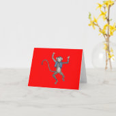 Cartes pour notes de singes rouges (Fleur jaune)