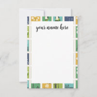 Cartes pour notes de timbres postérieurs personnal