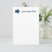 Cartes pour notes de tortues personnalisés (Debout devant)