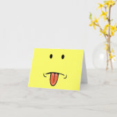 Cartes pour notes de visage amusants (Fleur jaune)