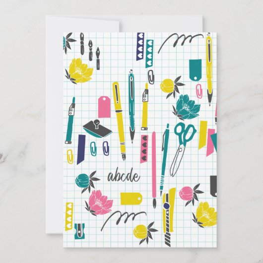 Cartes pour notes d'enseignants personnalisés (Devant)