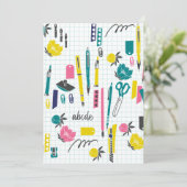 Cartes pour notes d'enseignants personnalisés (Debout devant)