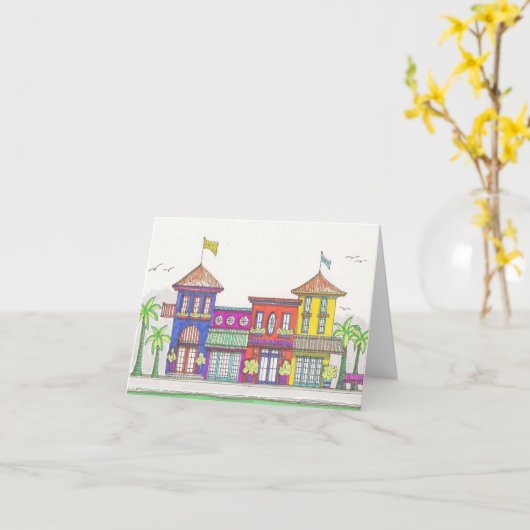 Cartes pour notes des magasins tropicaux (Fleur jaune)