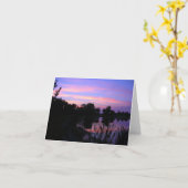 Cartes pour notes d'étang de coucher du soleil (Fleur jaune)