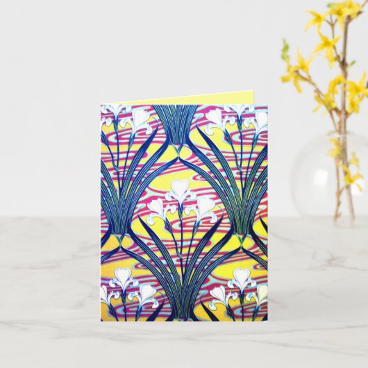 Cartes pour notes d'héritage d'art déco (Fleur jaune)