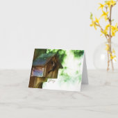 Cartes pour notes d'oiseaux de jardin (Fleur jaune)