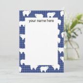 Cartes pour notes d'ours polaires personnalisés (Debout devant)