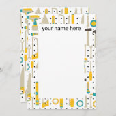 Cartes pour notes d'outils de construction personn (Devant / Derrière)