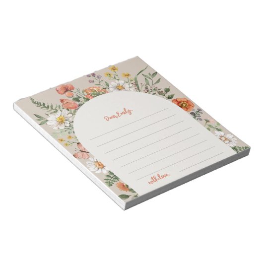 Cartes pour notes fleurs sauvages | Bloc-notes (Incliné)