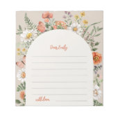 Cartes pour notes fleurs sauvages | Bloc-notes (Devant)