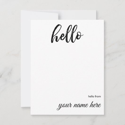 Cartes pour notes Hello personnalisés (Devant)