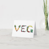 Cartes pour notes intérieurs de blanc de "Veg" (Devant)
