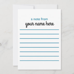 Cartes pour notes linéaires personnalisés pour gar