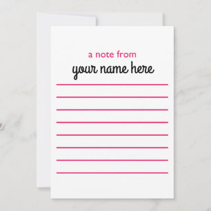 Cartes pour notes Linked pour filles