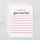 Cartes pour notes Linked pour filles (Devant)