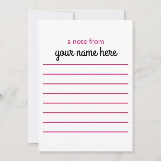 Cartes pour notes Linked pour filles (Devant)
