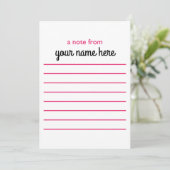 Cartes pour notes Linked pour filles (Debout devant)