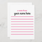 Cartes pour notes Linked pour filles (Devant / Derrière)