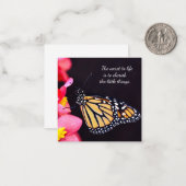 Cartes pour notes Monarch Butterfly (Devant/Arrière en situation)