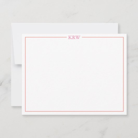 Cartes pour notes monogrammes (Devant)