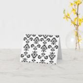 Cartes pour notes noirs baroques (vierge à l'intér (Fleur jaune)