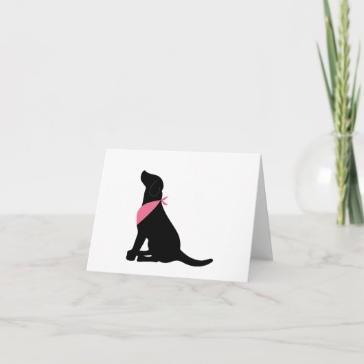 Cartes pour notes noirs de labrador retriever (Devant)