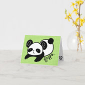 cartes pour notes paresseux de blanc de panda (Fleur jaune)