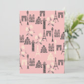 Cartes pour notes parisiens personnalisés (Debout devant)