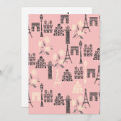 Cartes pour notes parisiens personnalisés (Devant / Derrière)