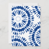 Cartes pour notes personnalisées Indigo Blue Tie D (Dos)