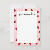 Cartes pour notes personnalisés de Ladybug (Devant)